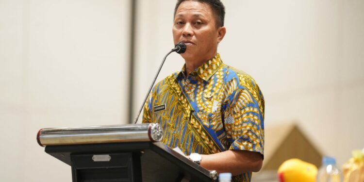 Pj Sekprov Sulsel, Andi Darmawan Bintang, saat menghadiri Rapat Koordinasi Penyelenggaraan Digitalisasi Penyiaran
