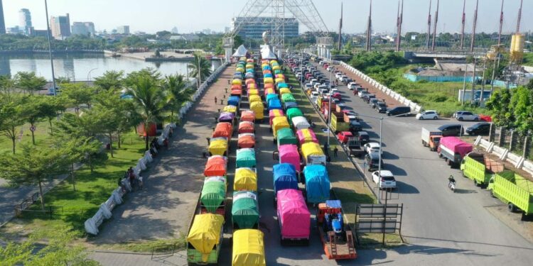 70 truk dalam launching Mandiri Benih Tahap III Tahun 2023