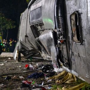 Kondisi Kecelakaan Bus Pariwisata SMK Lingga Kencana Depok