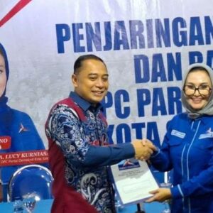 Wali dan Wawali Kota Surabaya Silaturahmi ke DPC Demokrat.