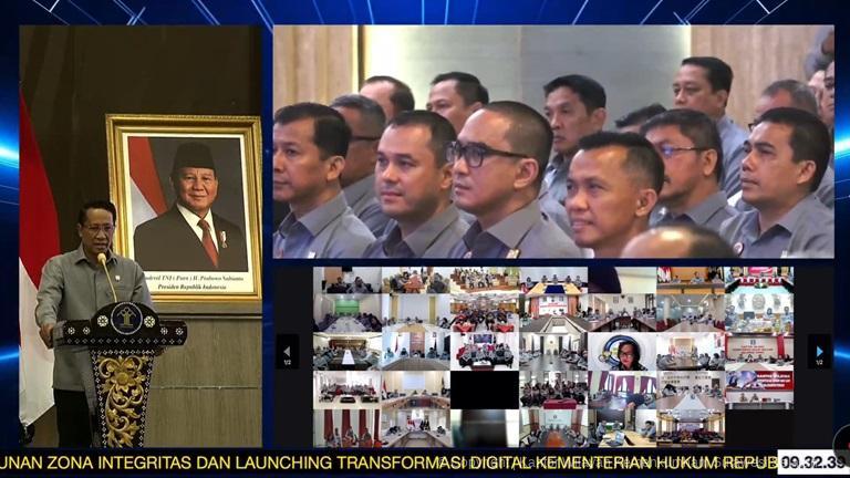 Kanwil Kemenkum Sulsel Ikuti Peluncuran Transformasi Digital Kementerian Hukum