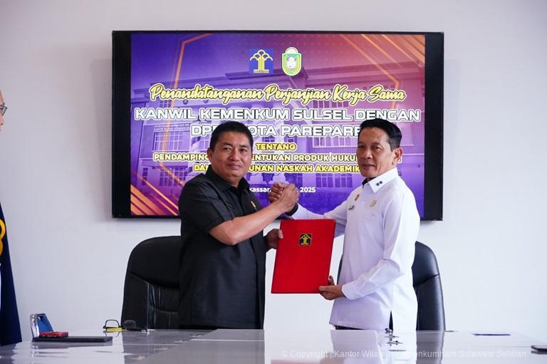 Kemenkum Sulsel Gaet DPRD Parepare untuk Pendampingan Pembentukan Produk Hukum Daerah