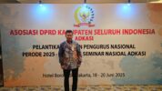 Ketua DPRD Gowa, Ramli Siddik Saat Menghadiri Pelantikan Dewan Pengurus Nasional ADKASI Periode 2025-2030